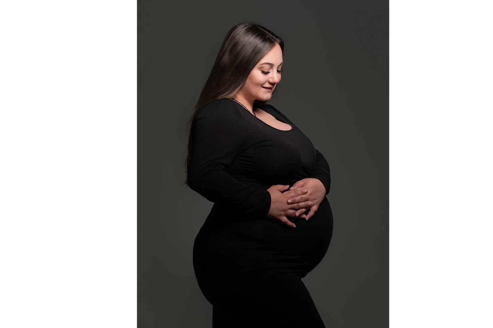 Maternity portrait in a flowing dress